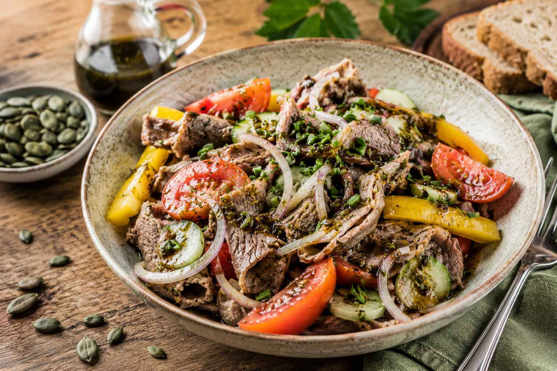 Rindfleischsalat mit Kürbiskernöl