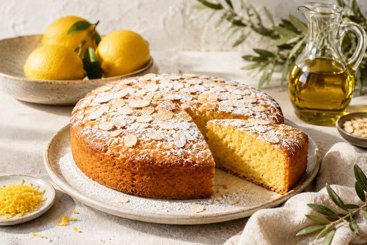 Zitronenkuchen mit nativem Olivenöl extra
