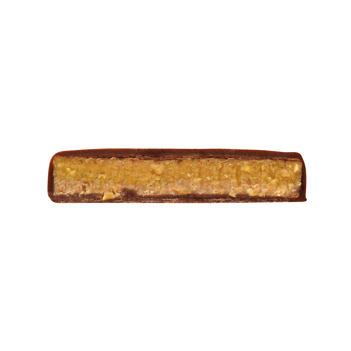 Ananas-Cashew-Riegel im Querschnitt.