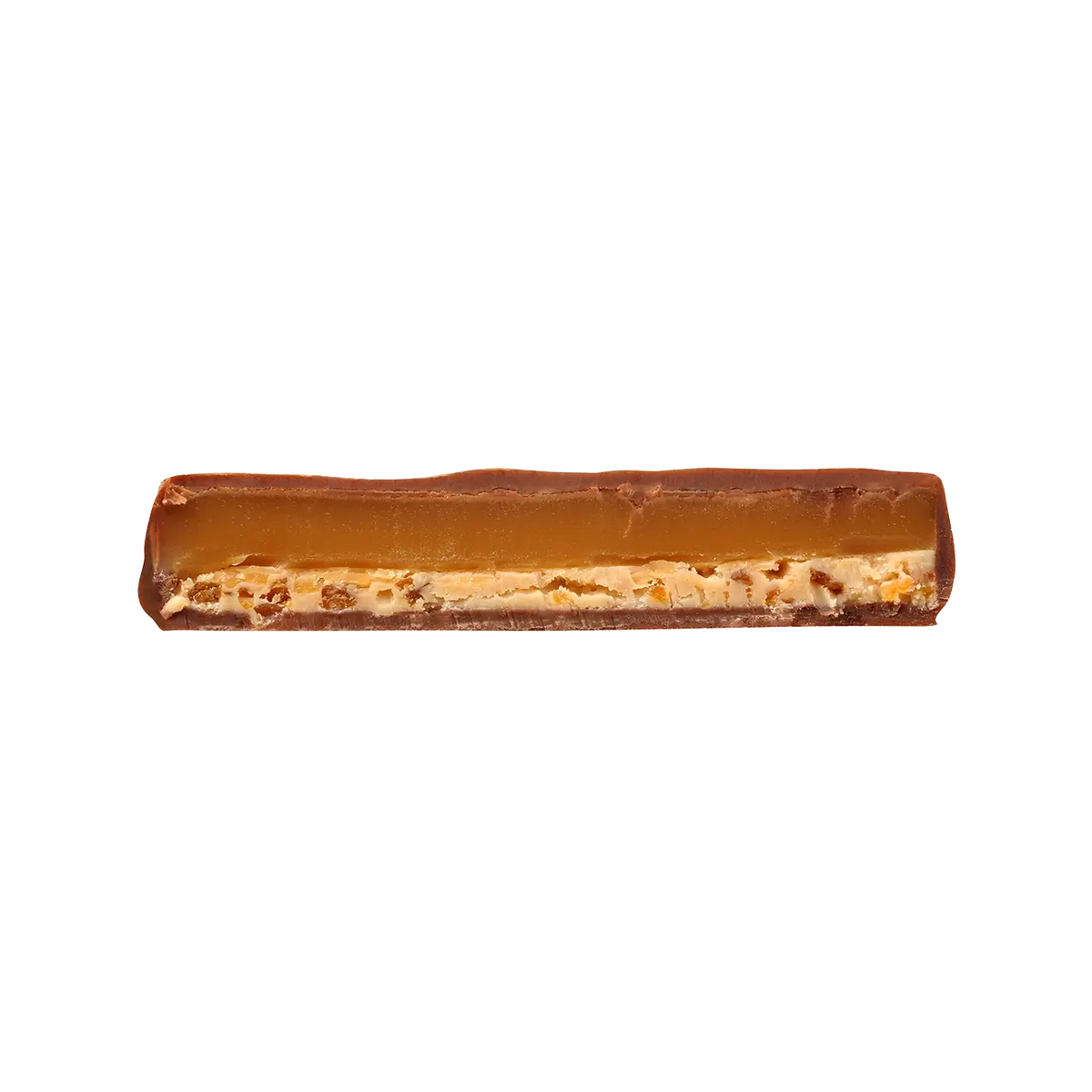 Butterkaramell-Schnitt mit Schichten.