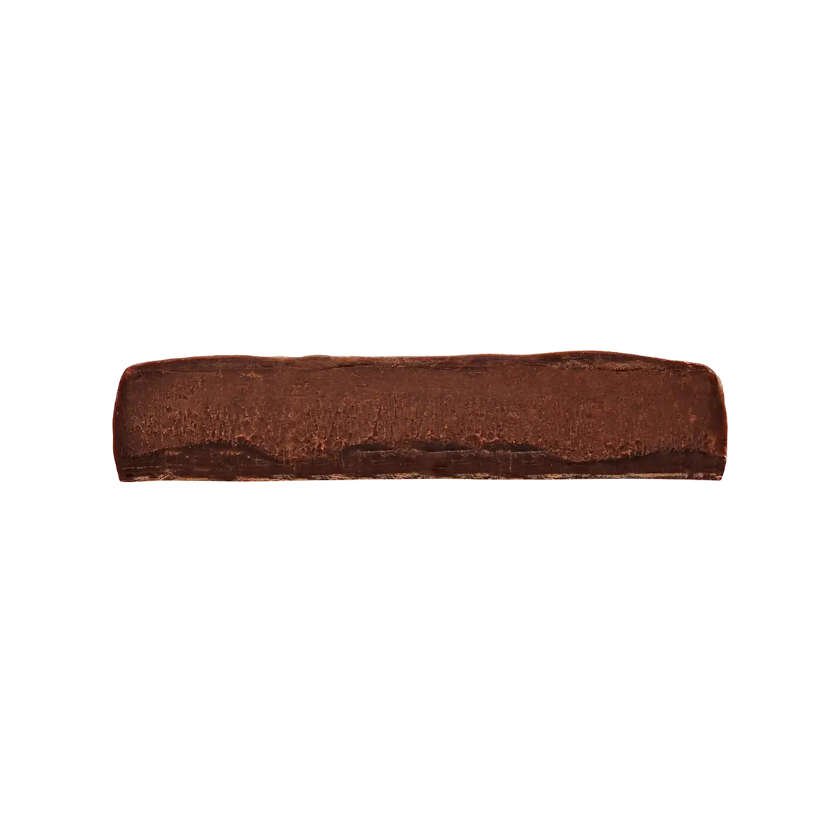 Querschnitt der handgeschöpften Bio-Schokolade von Zotter mit Scotch Whisky-Füllung.
