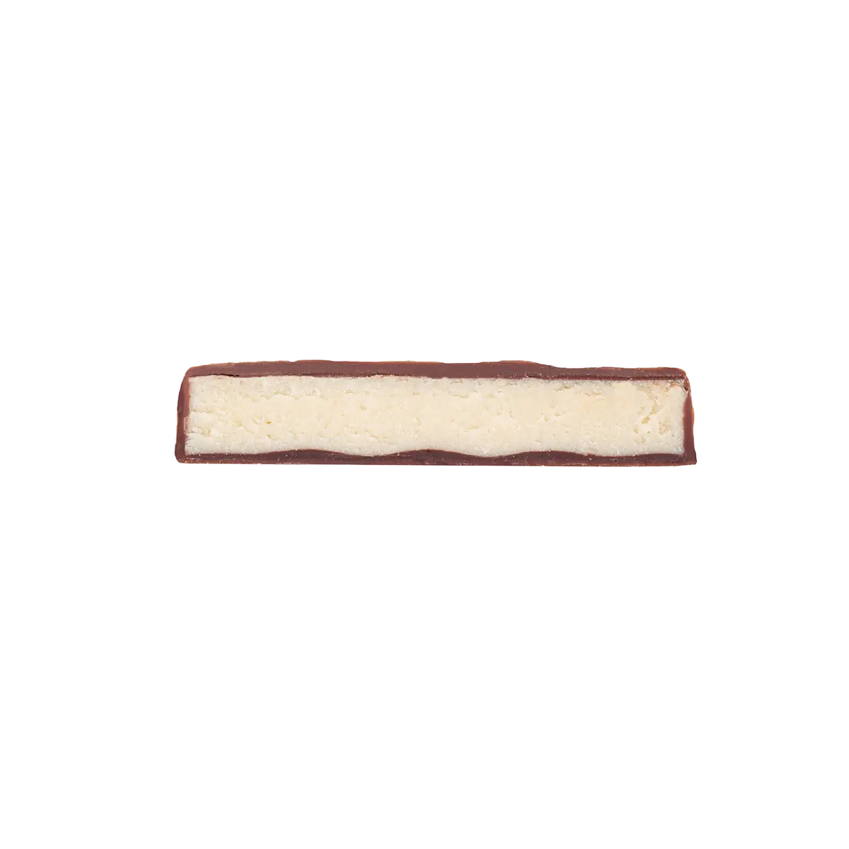 Querschnitt einer Praline mit Füllung.