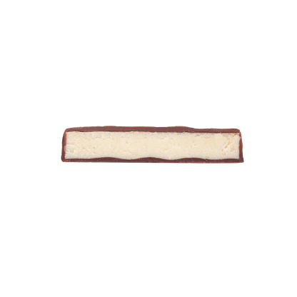 Querschnitt einer Praline mit Füllung.