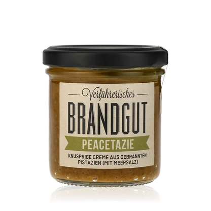 Brandgut Peacetazie Pistazien-Brotaufstrich im Glas.