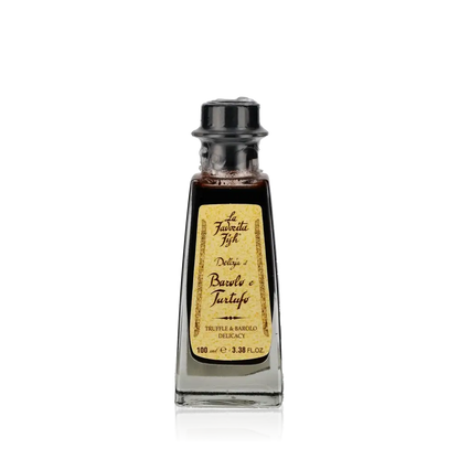 Flasche Favorita Barolo e Tartufo Balsamico Essig.