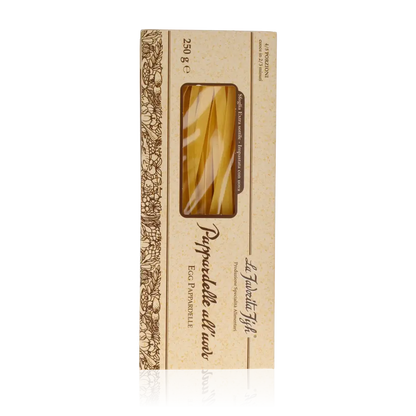 Favorita Eierpasta Papardelle 250g Verpackung mit Sichtfenster.
