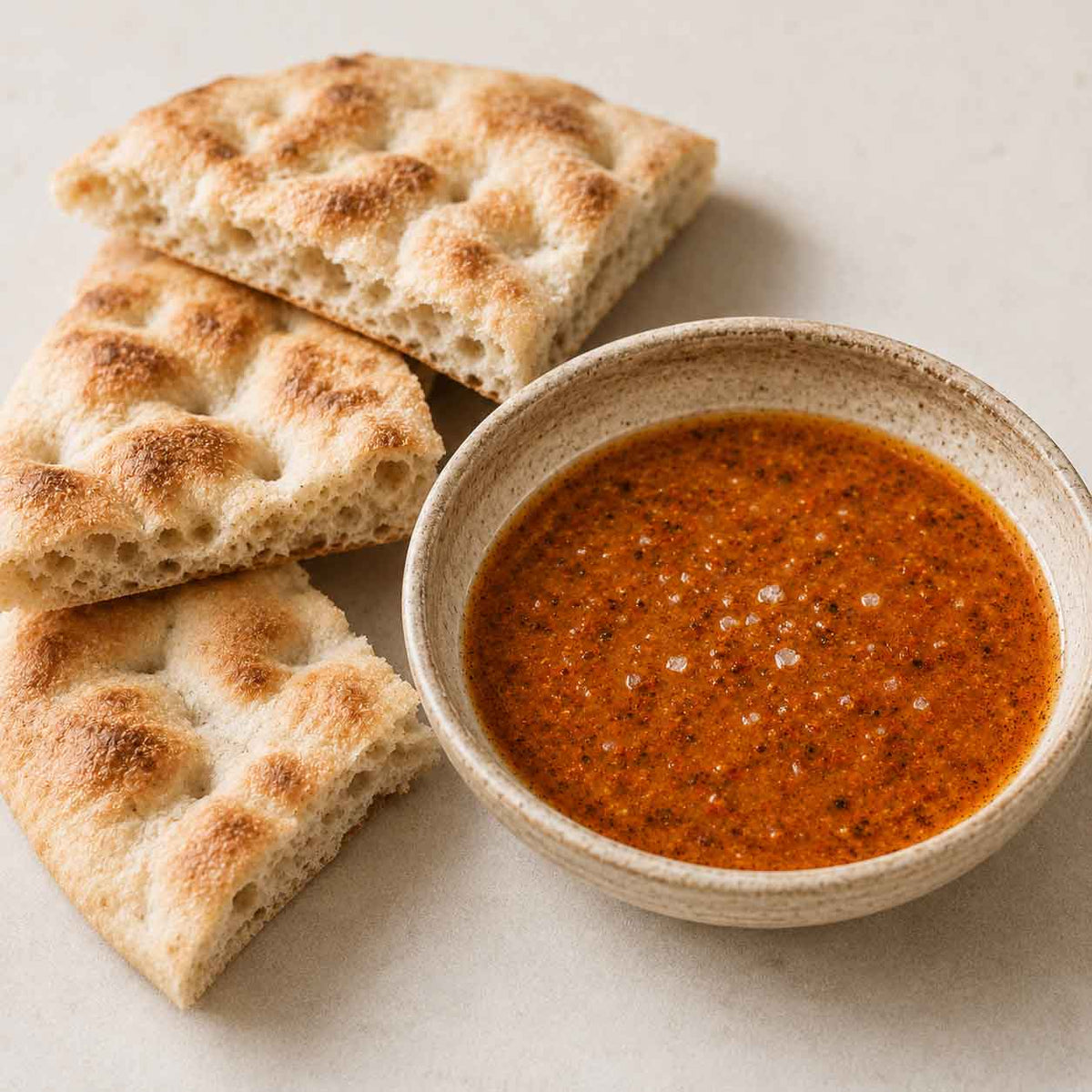 Fladenbrot mit Arganöl Dip