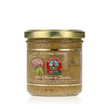 Ghiotto Creme alle Olive e Tonno im Glas.