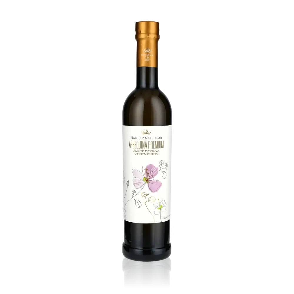 Nobleza del Sur Arbequina Premium Olivenöl Flasche.
