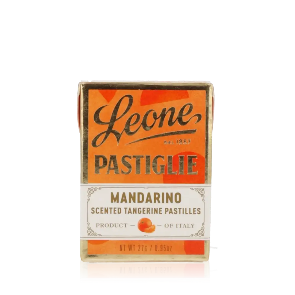 Pastillenpackung mit Mandarinen-Geschmack.