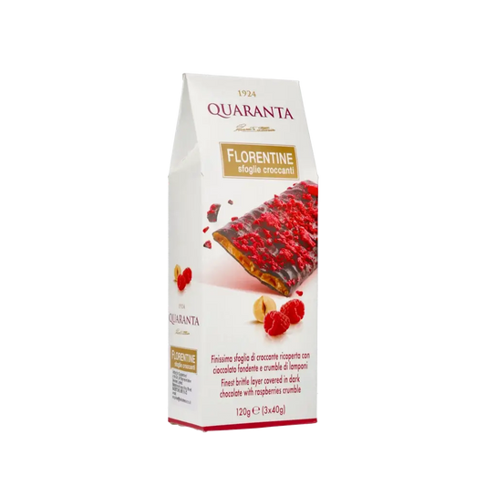 Quaranta Florentine mit dunkler Schokolade und Himbeere 120 g