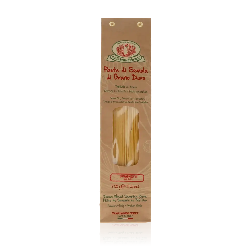 Rustichella Abruzzo Spaghetti 500g Packung, italienische Pasta.