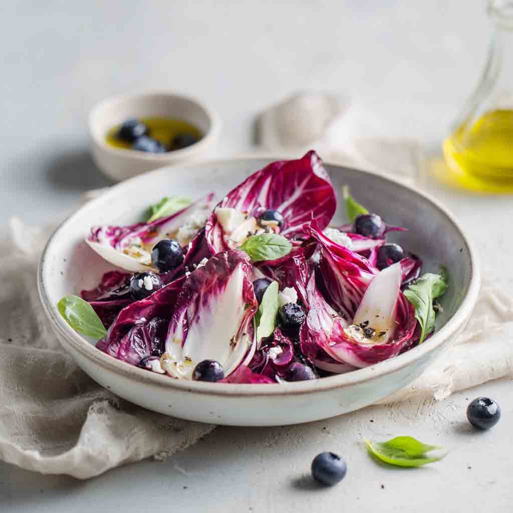 Bittersalate wie Radicchio mit leicht-fruchtigen Olivenölen würzen.