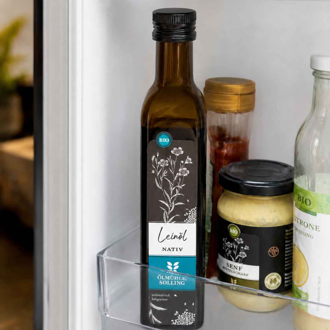 Leinöl wird im Kühlschrank gelagert