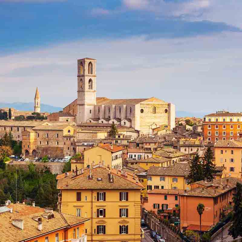 Stadtansicht von Perugia, Italien.