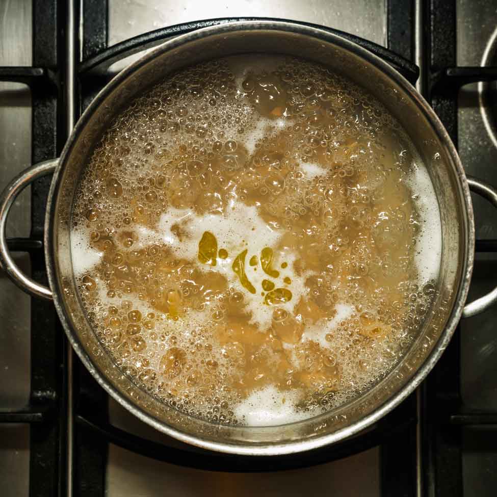 Kochendes Nudelwasser