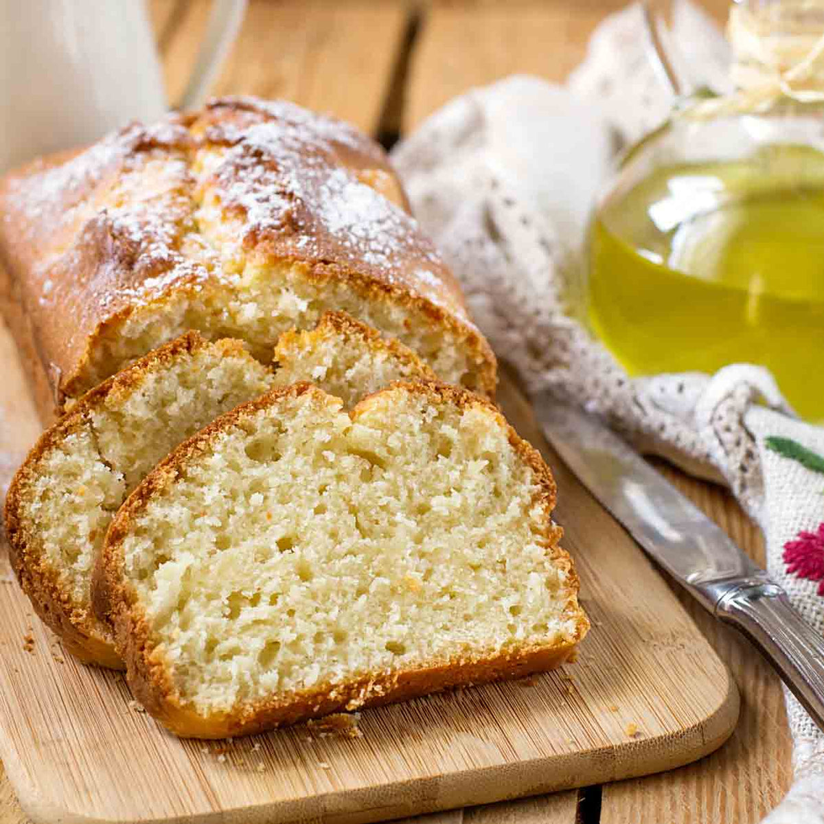 Süßer Hüttenkase-Ricotta-Olivenöl-Kuchen