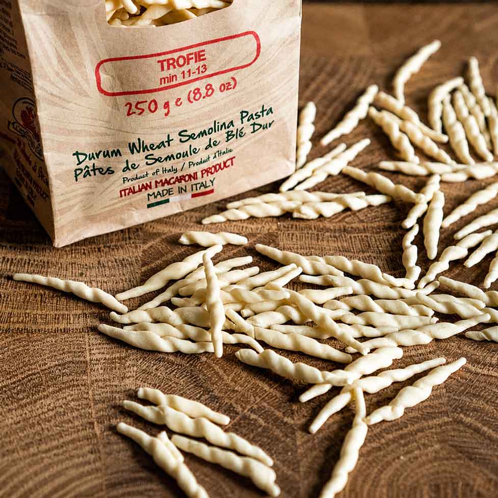 Trofie: Typische Pasta-Sorte zu Pesto Genovese 