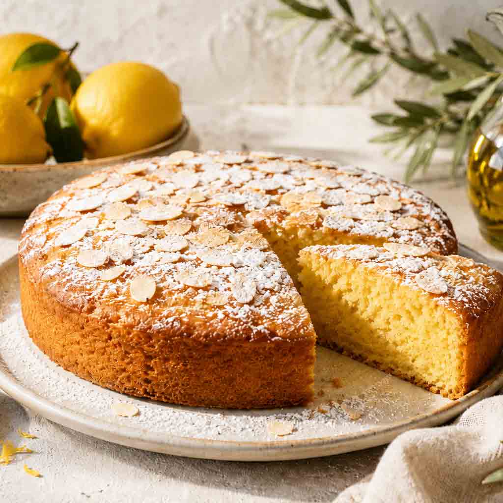 Zitronen-Olivenöl-Kuchen